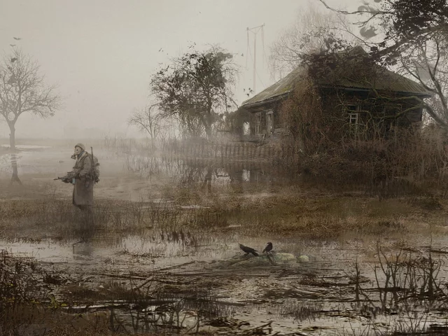 сталкер, солдат, туман