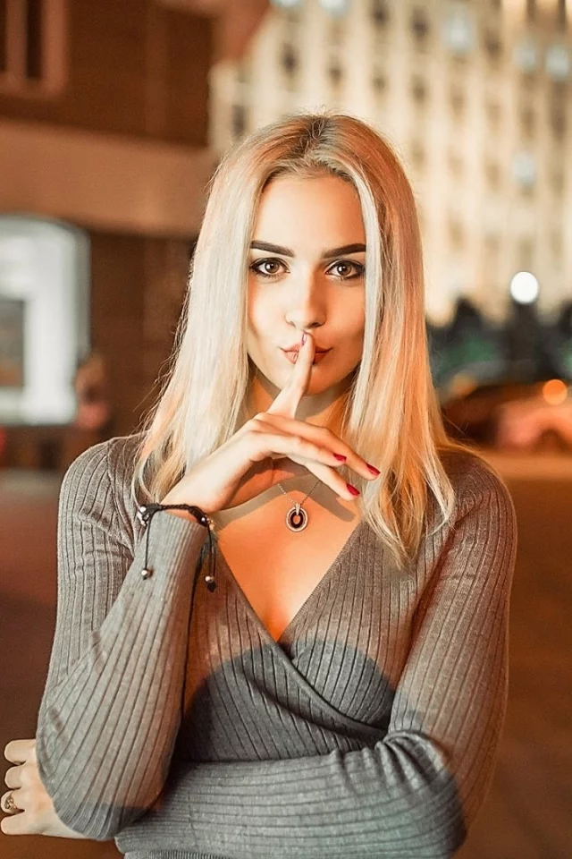 девушка, блондинка, взгляд