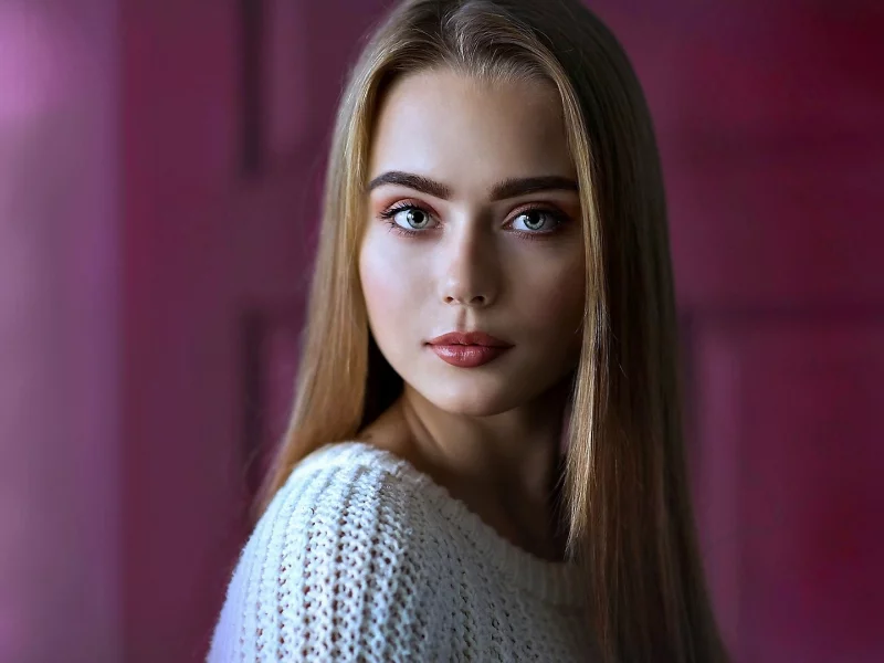 девушка, милая, красивая, взгляд
