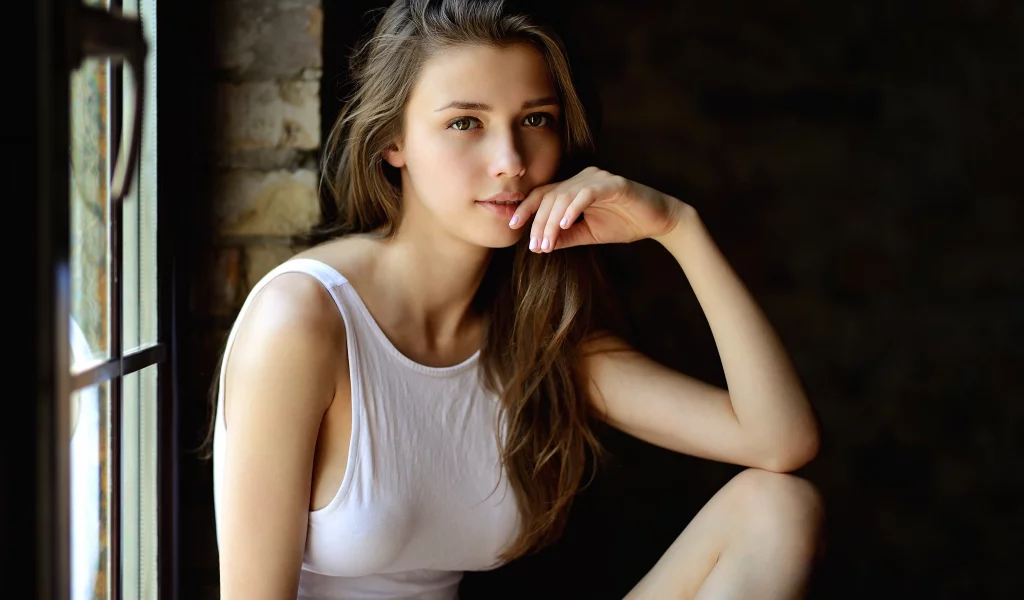 девушка, взгляд красивая