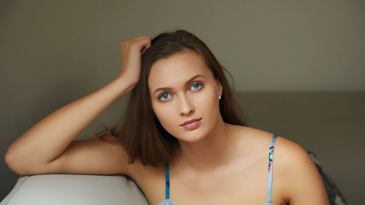 девушка, взгляд красивая