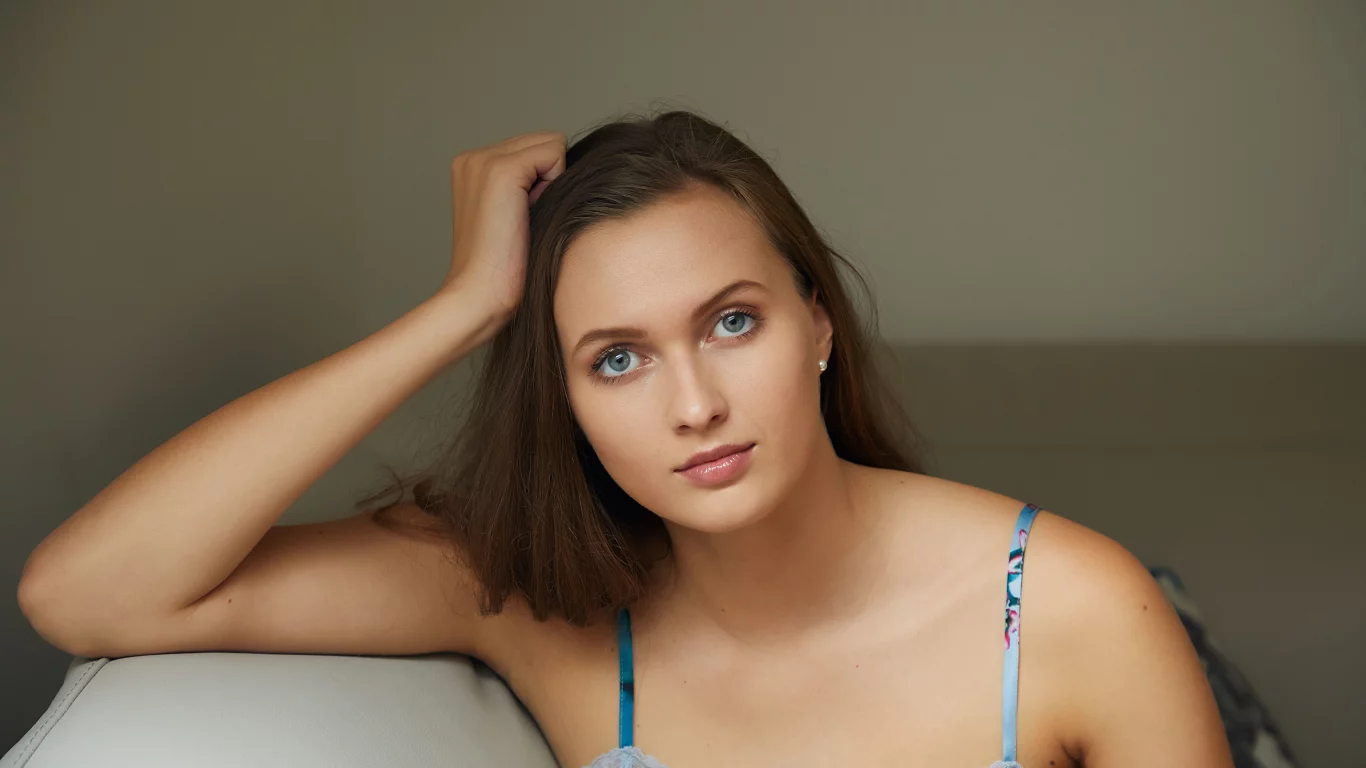 девушка, взгляд красивая