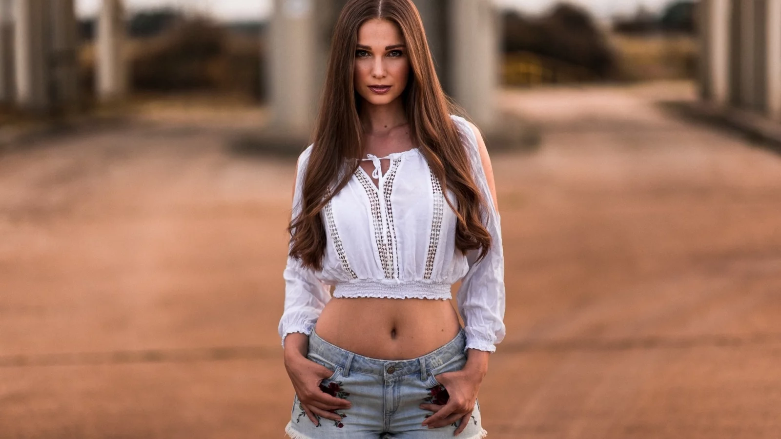 девушка, милая, симпатичная, шорты