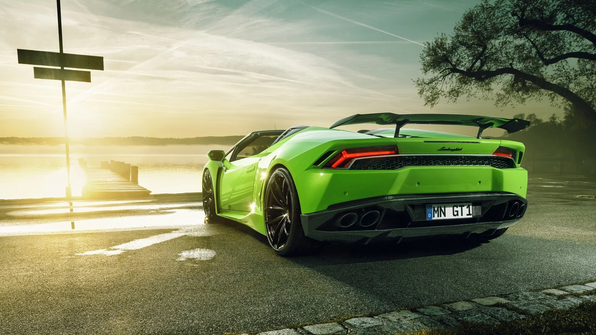 auto, lamborghini huracan, spyder