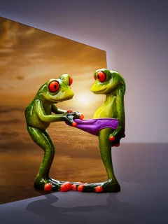две, лягушки