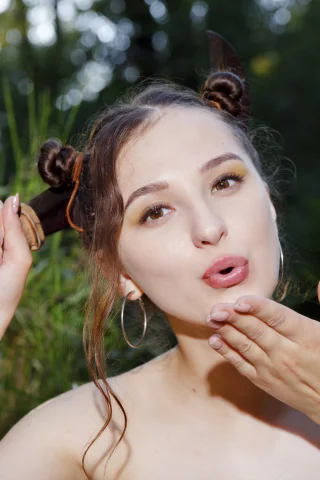девушка, взгляд красивая