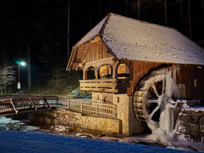 пейзаж, природа, красота, мельница