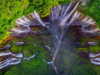 природа, лес, водопад