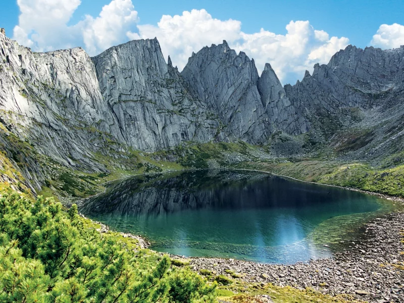природа, горы, озеро, хабаровский край
