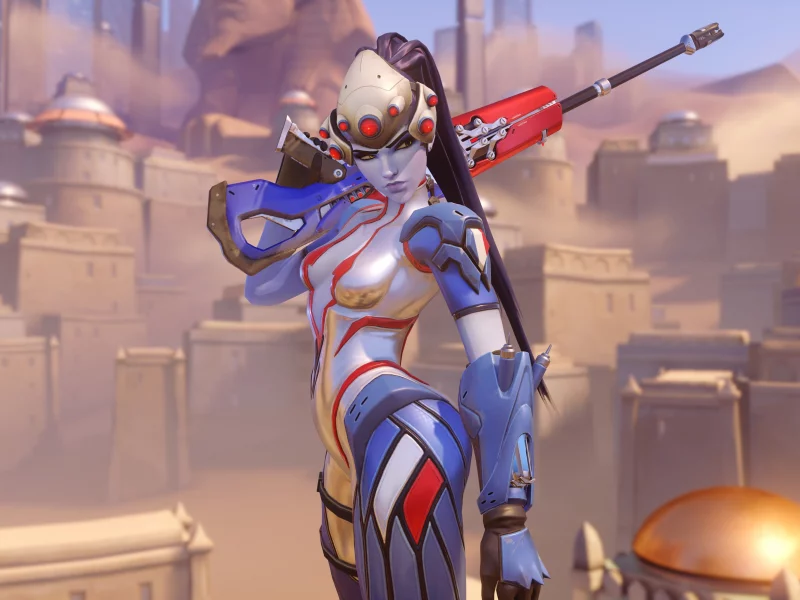 overwatch, девушка, воин, ружьё