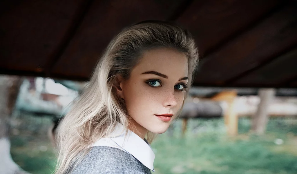 девушка, красивая, взгляд