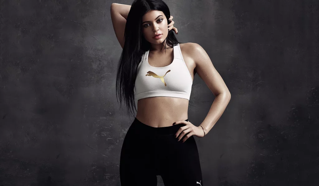 девушка, брюнетка, сексуальная, топик, модель, kylie jenner