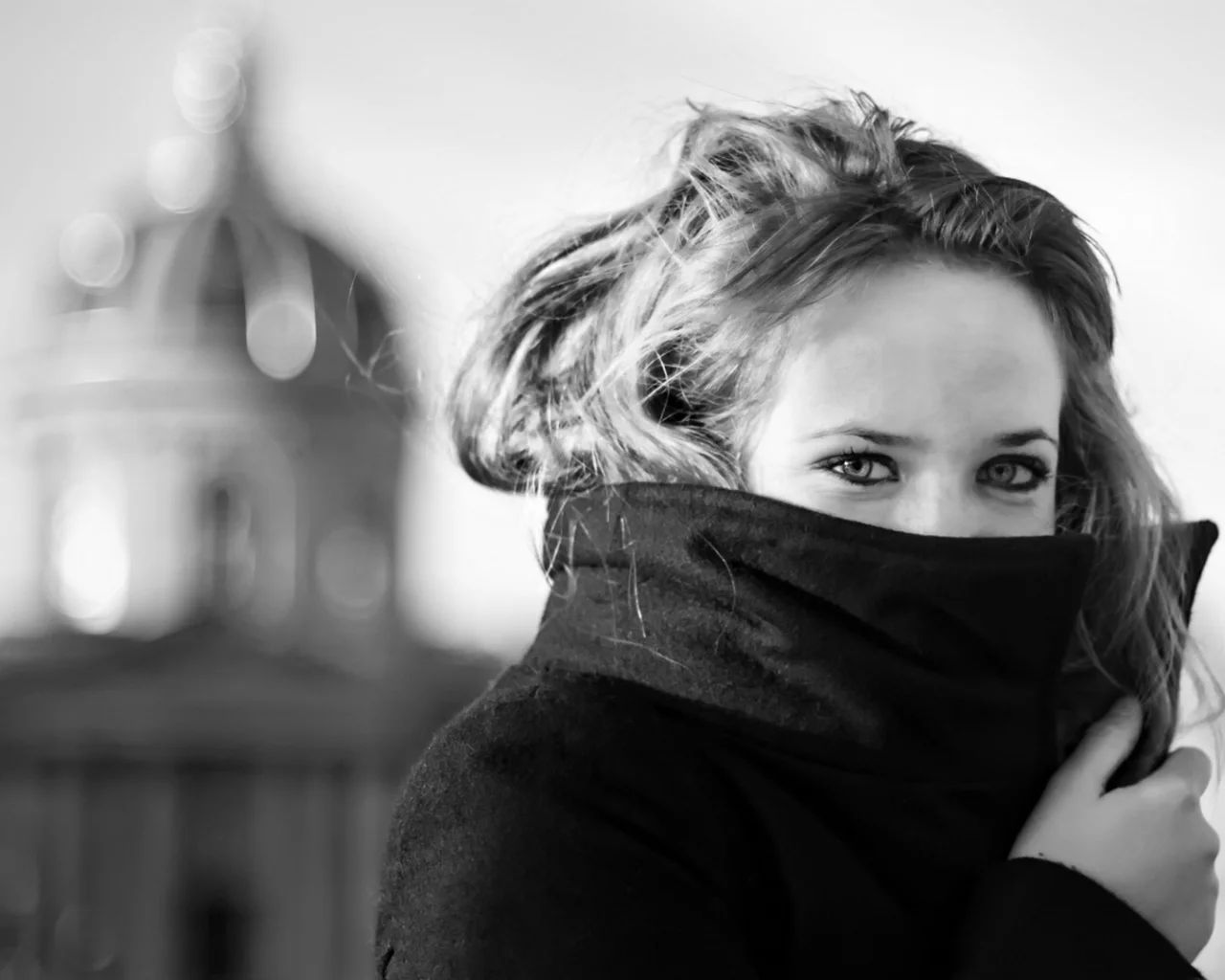 девушка, взгляд, в париже