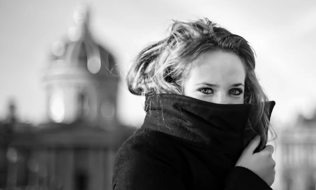 девушка, взгляд, в париже