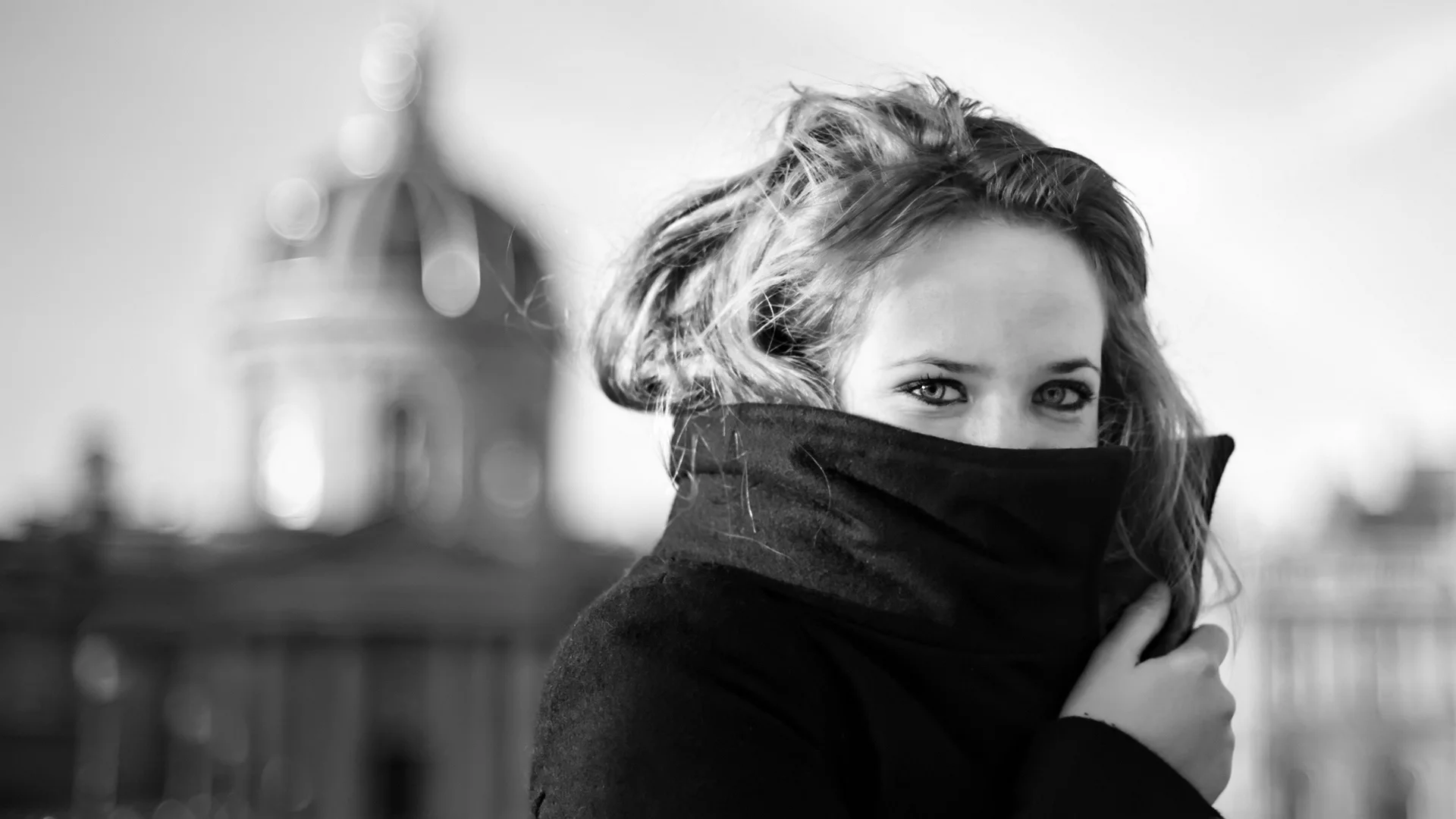 девушка, взгляд, в париже