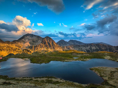 пейзаж, горы, озеро, болгария