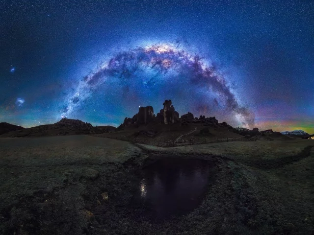 пейзаж, ночь, звёзды, млечный путь