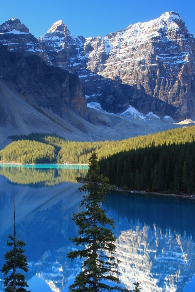 озеро, горы, канада
