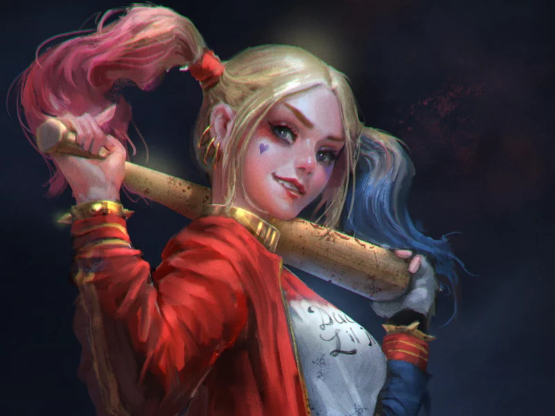аниме, девушка, комикс, harley quinn
