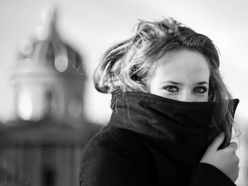 девушка, взгляд, в париже