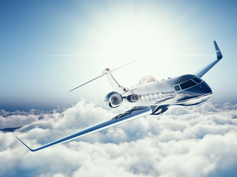 авиация, самолёт, бизнесджет, облака