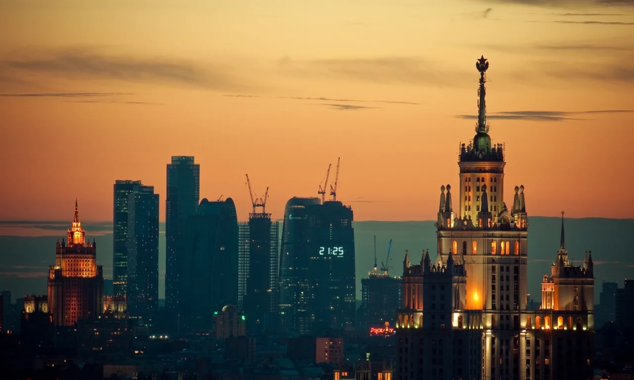 москва, закат