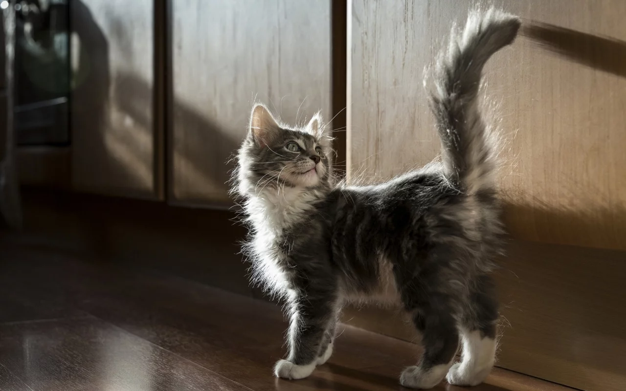 кошка, взгляд, животное