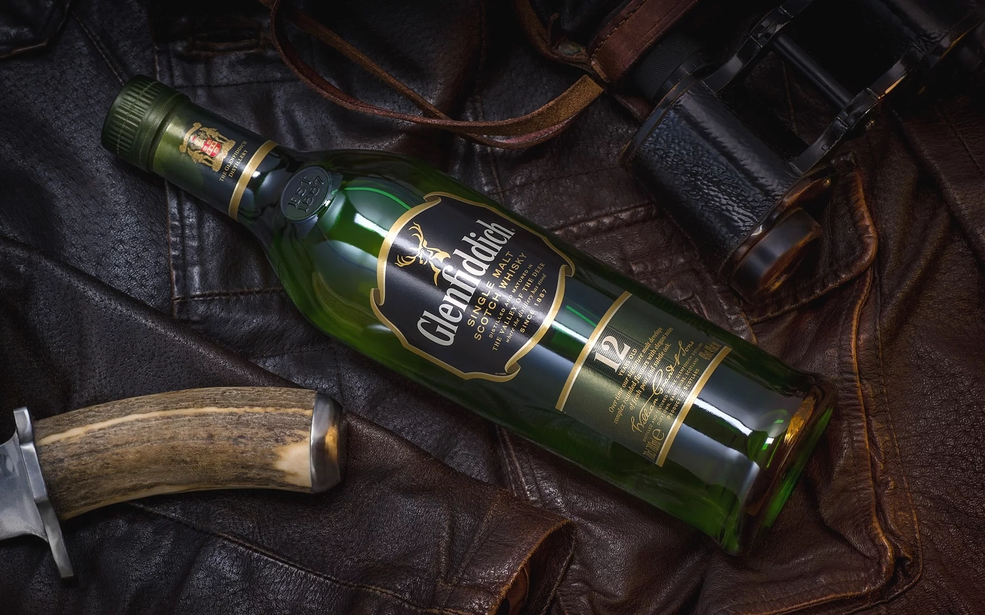 виски, бутылка, glenfiddich