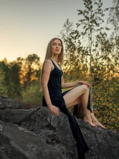 девушка, красивая, на природе