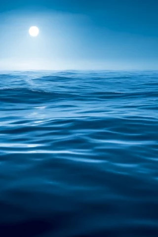 море, небо, солнце, горизонт