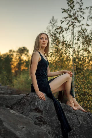 девушка, красивая, на природе