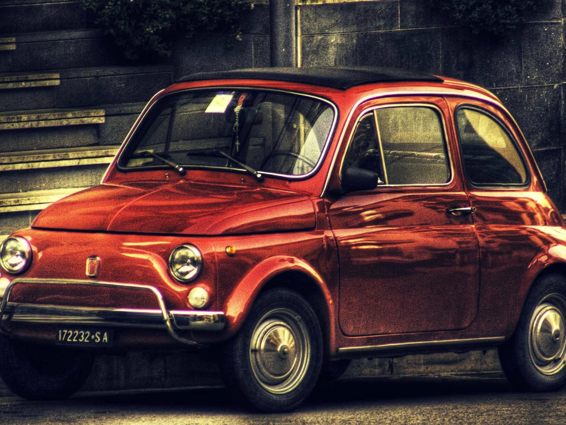 автомобиль, малолитражка, fiat 500