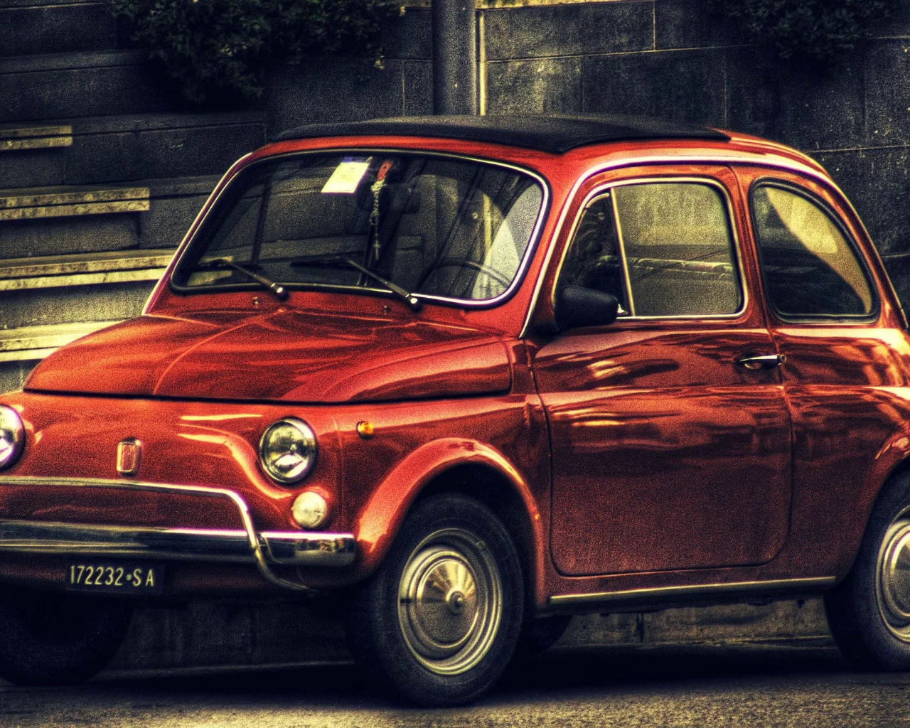 автомобиль, малолитражка, fiat 500