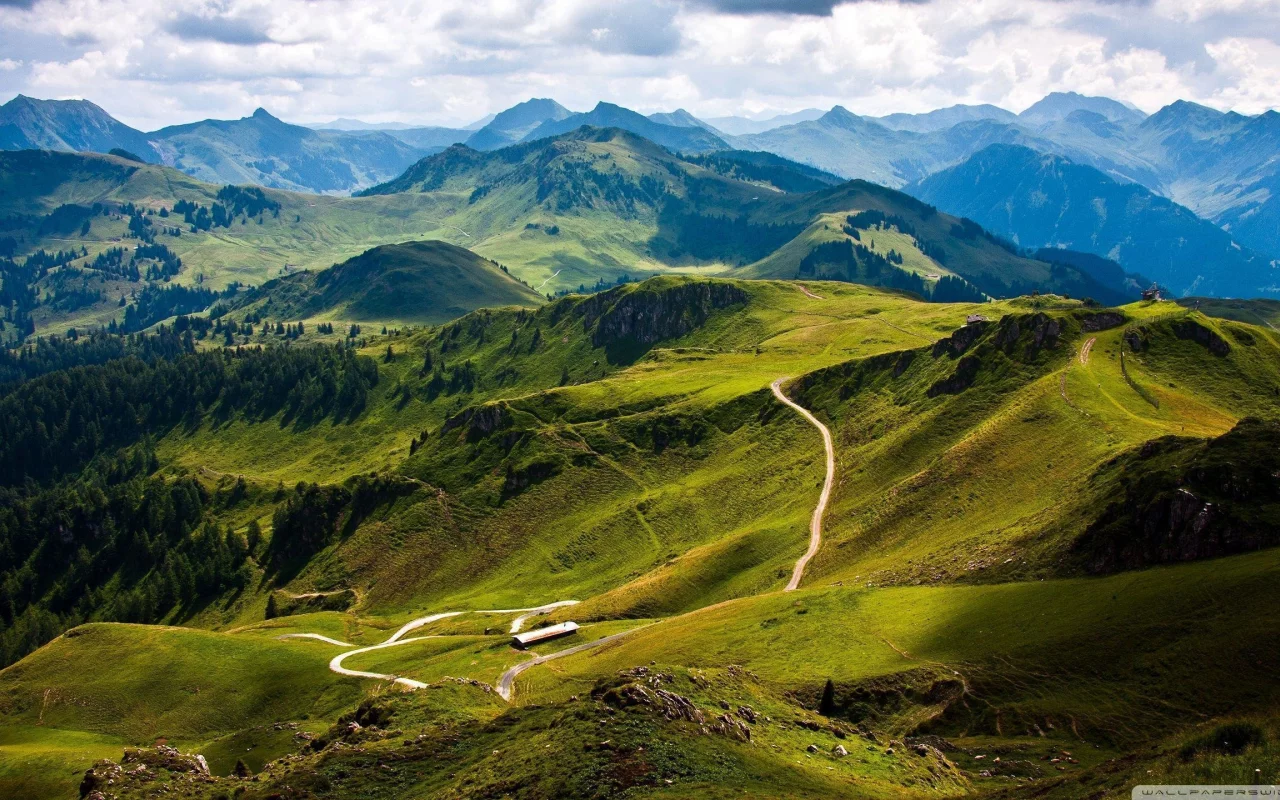 пейзаж, горы, альпы, австрия, austria