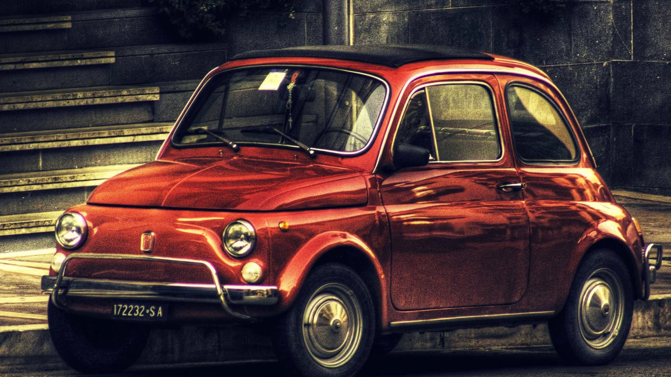 автомобиль, малолитражка, fiat 500