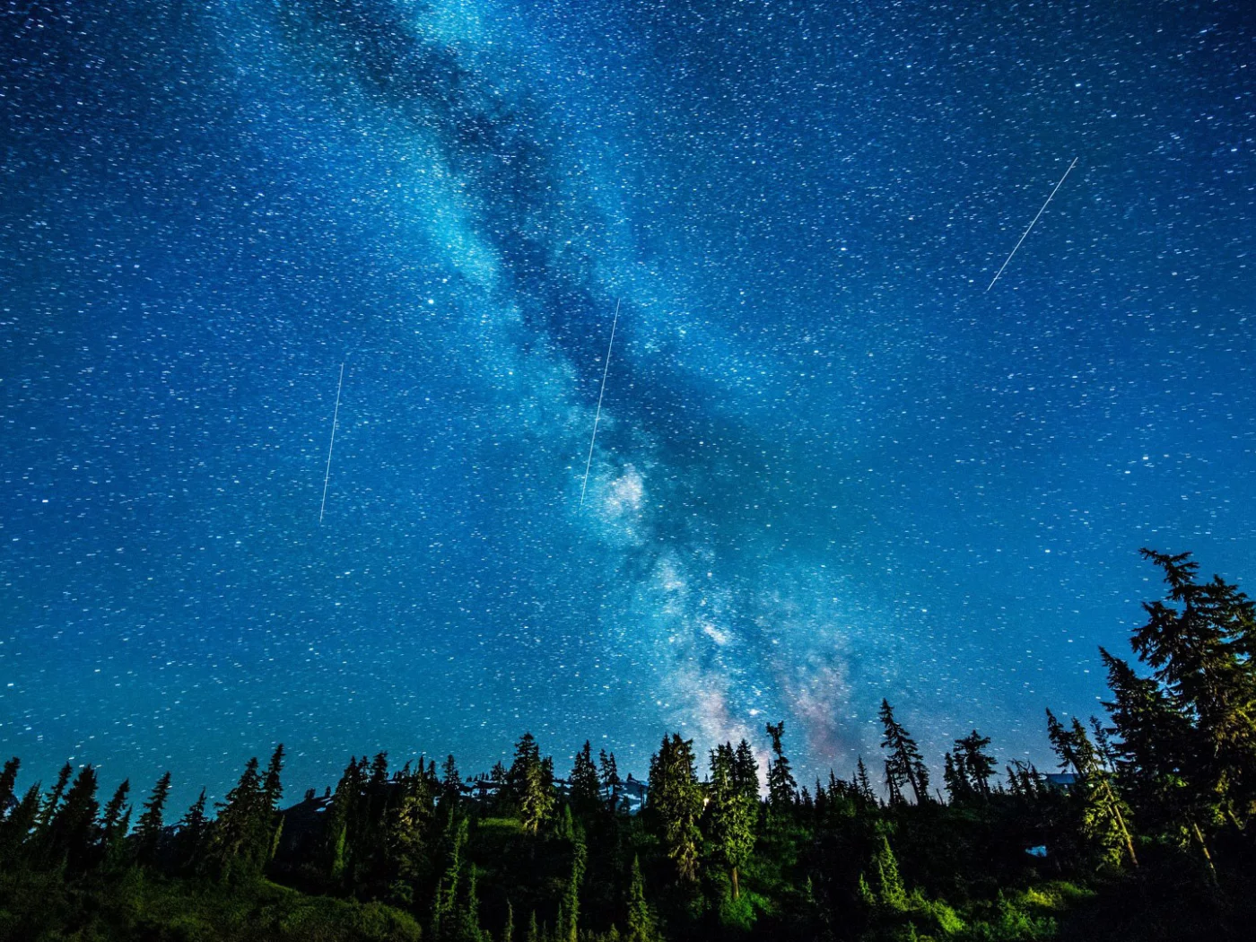 ночь, звёздное небо