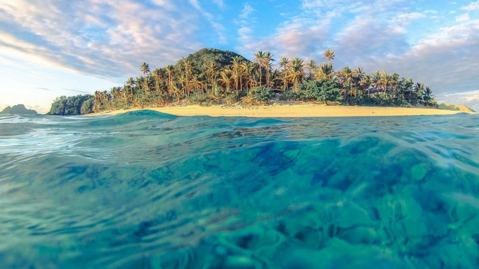 природа, море, остров, пальмы, фиджи, fiji