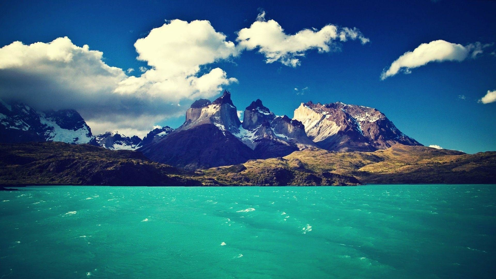 пейзаж, море, горы, аргентина, argentina