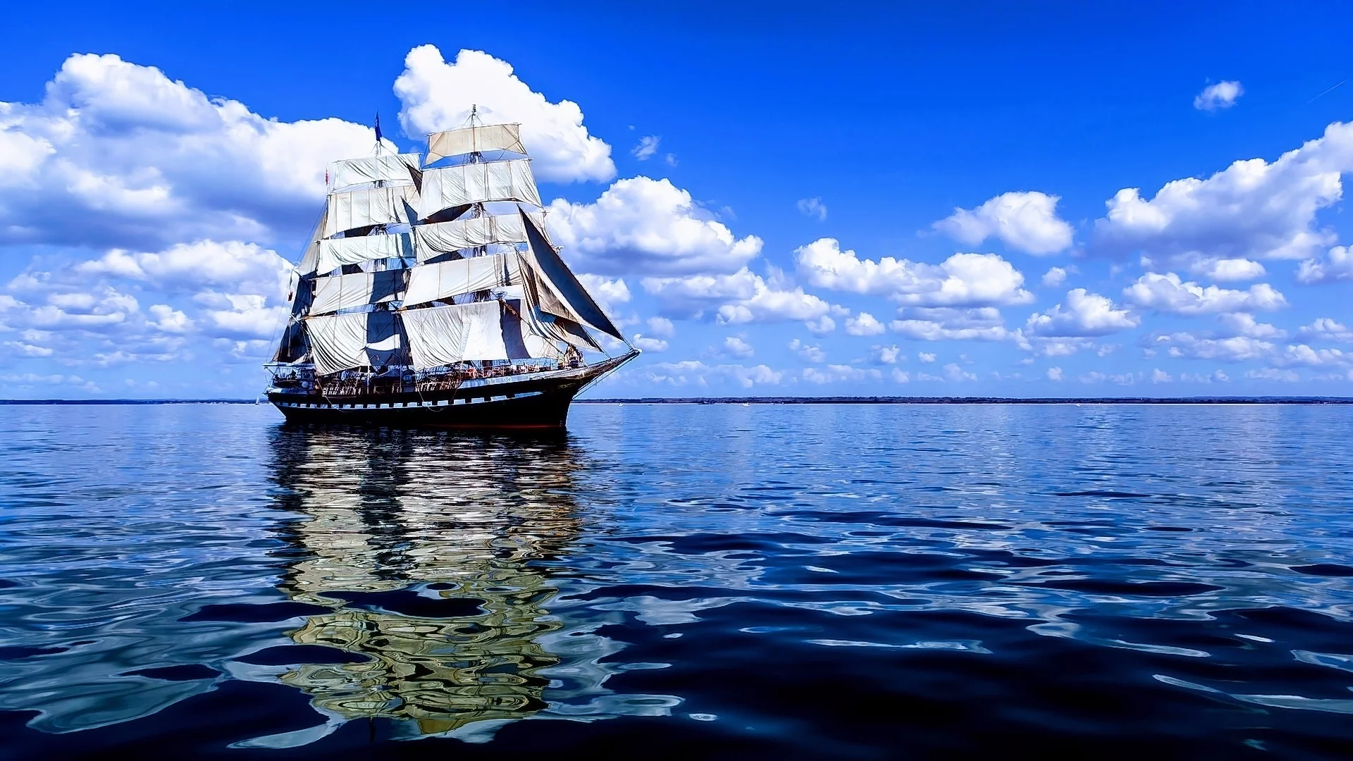 море, корабль, парусник