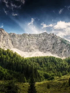 пейзаж, горы, облака, альпы, австрия, austria