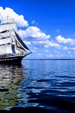море, корабль, парусник