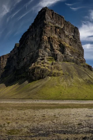 гора, небо, облака