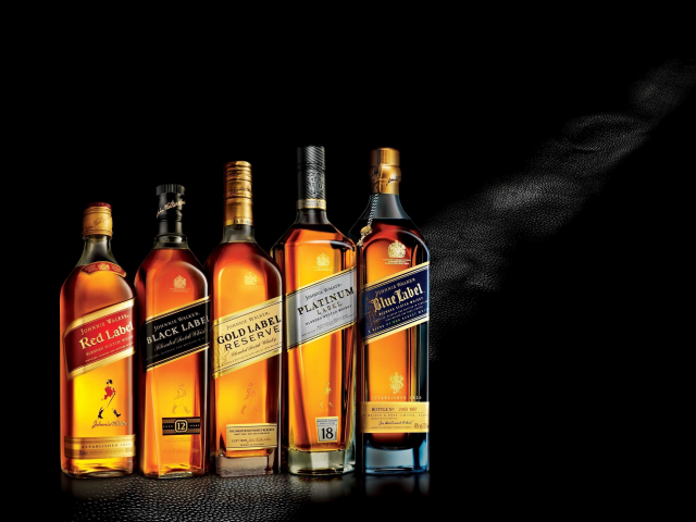 алкоголь, виски, johnnie walker, бутылка