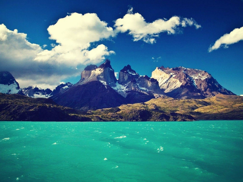 пейзаж, море, горы, аргентина, argentina