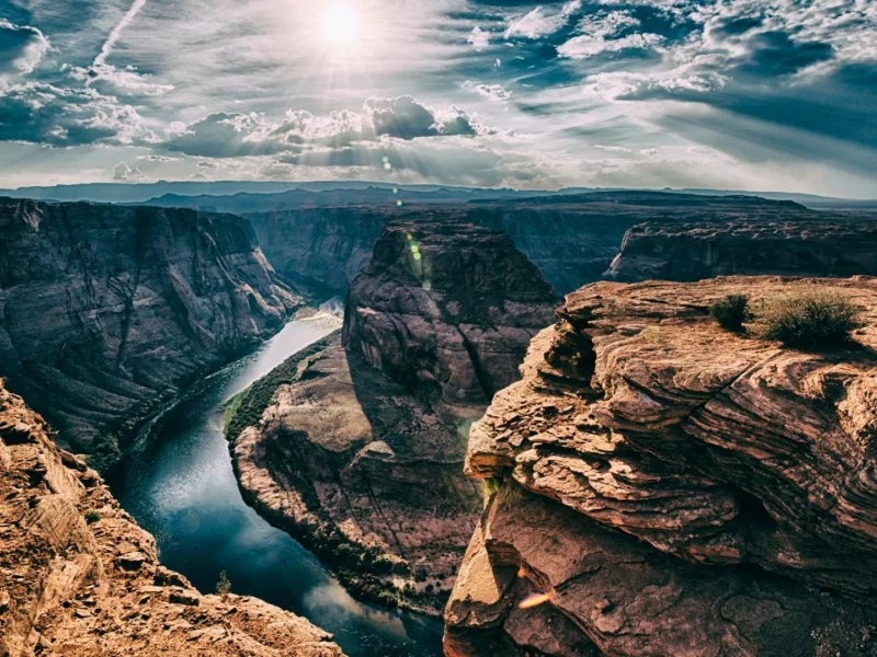 пейзаж, аризона, arizona, каньон, река, скалы