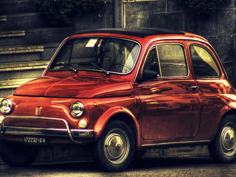 автомобиль, малолитражка, fiat 500