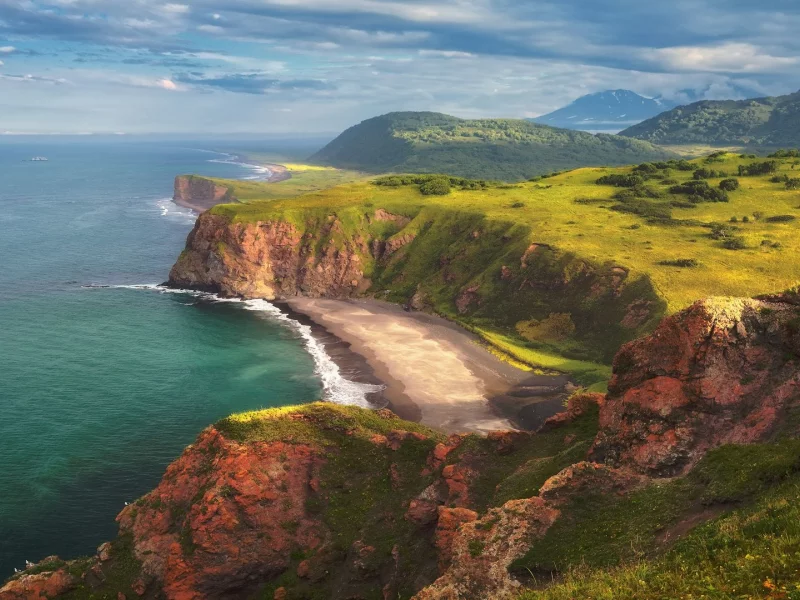 пейзаж, море, пляж, берег