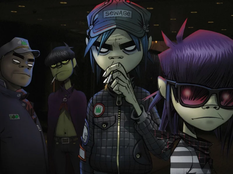 музыка, рок, gorillaz