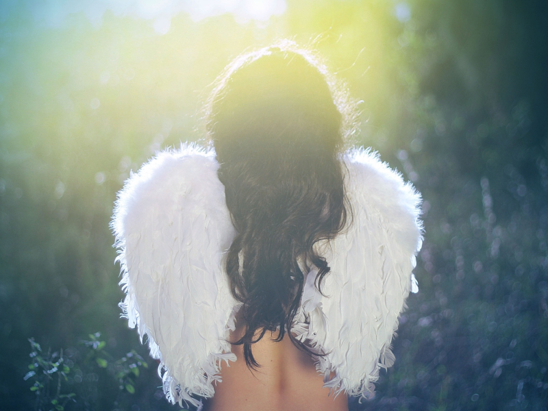 девушка, крылья ангела