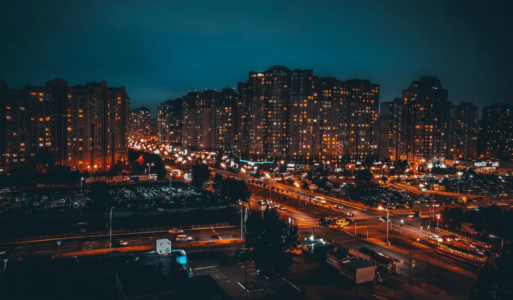 город, ночь